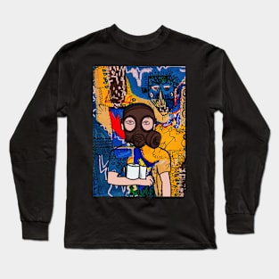 MaleMask NFT with BasicEye Color and FreakSkin Color - Street Art Background Long Sleeve T-Shirt